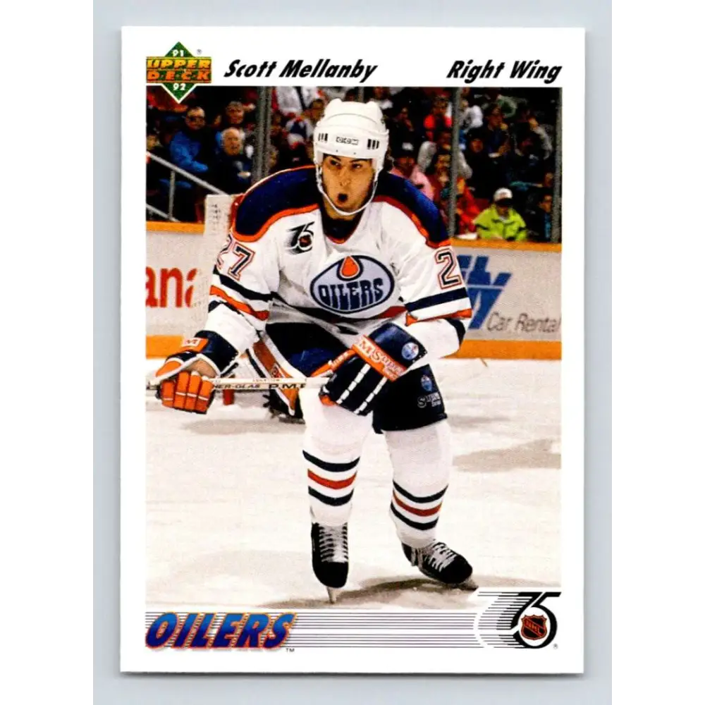 1991-92 Upper Deck #542 Scott Mellanby NM-MT Edmonton Oilers Hockey Card Image 1