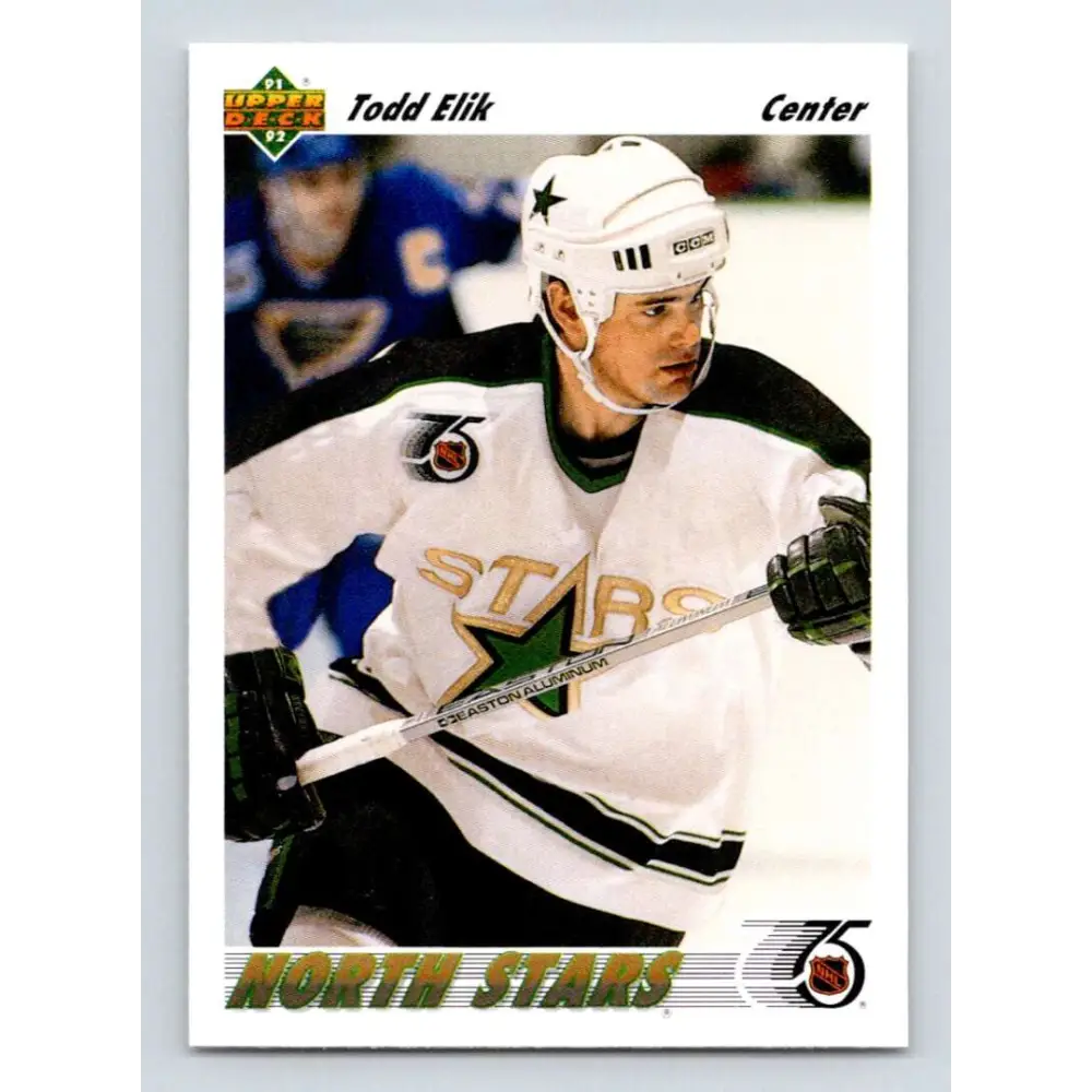 1991-92 Upper Deck #544 Todd Elik NM-MT Minnesota North Stars Hockey Card  Image 1