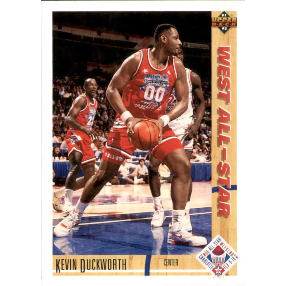 1991-92 Upper Deck #55 Kevin Duckworth AS NM-MT Portland Trail Blazers Basketball Card Image 1