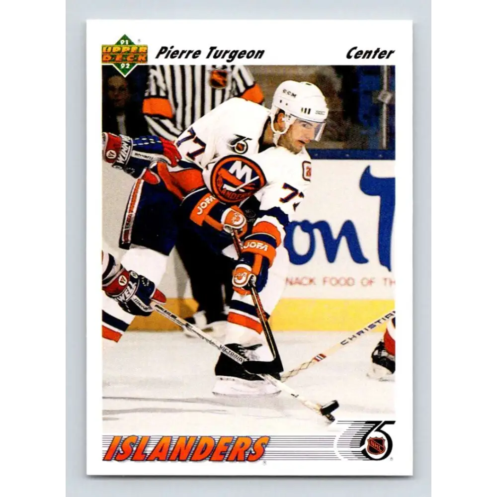 1991-92 Upper Deck #554 Pierre Turgeon NM-MT New York Islanders Hockey Card Image 1