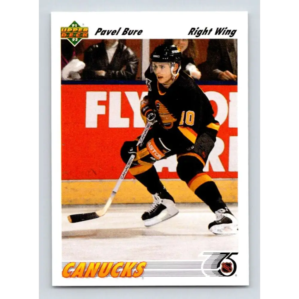1991-92 Upper Deck #555 Pavel Bure NM-MT Vancouver Canucks Hockey Card  Image 1