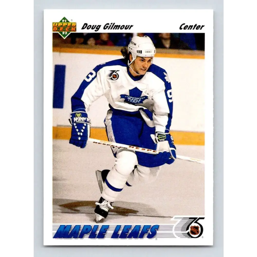 1991-92 Upper Deck #558 Doug Gilmour NM-MT Toronto Maple Leafs Hockey Card Image 1