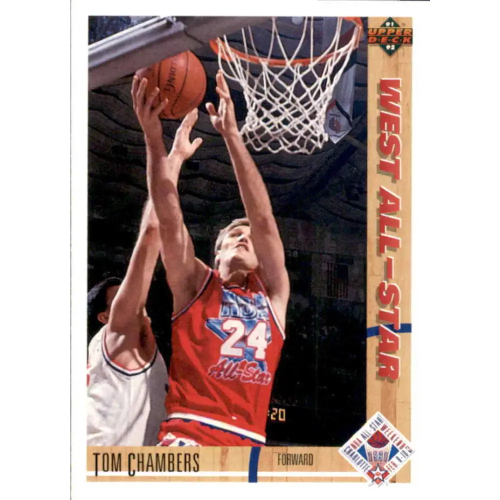 1991-92 Upper Deck #56 Tom Chambers AS NM-MT Phoenix Suns Basketball Card Image 1