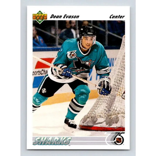 1991-92 Upper Deck #560 Dean Evason NM-MT San Jose Sharks Hockey Card  Image 1