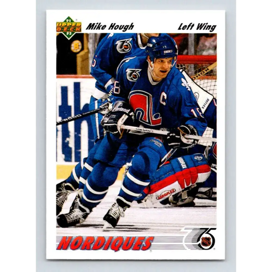 1991-92 Upper Deck #562 Mike Hough NM-MT Quebec Nordiques Hockey Card  Image 1