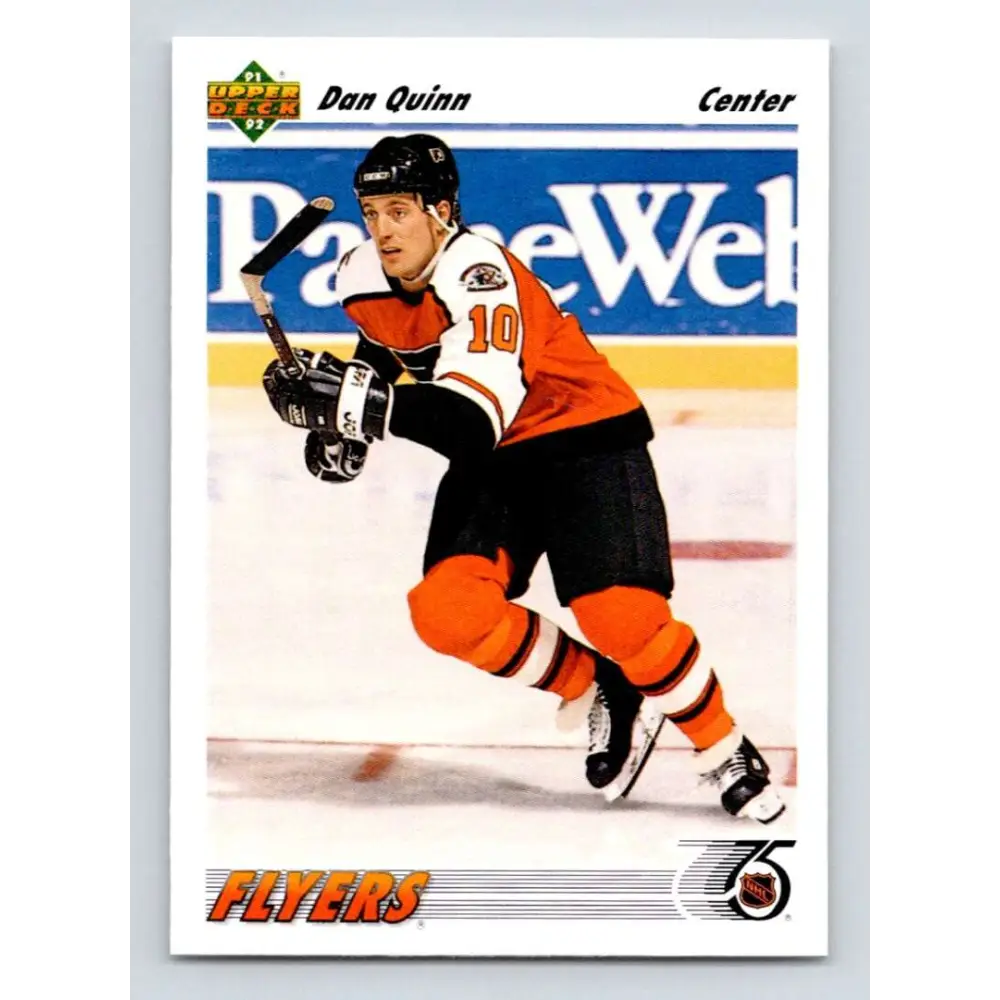 1991-92 Upper Deck #563 Dan Quinn NM-MT Philadelphia Flyers Hockey Card  Image 1