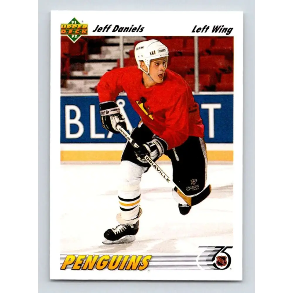 1991-92 Upper Deck #564 Jeff Daniels NM-MT RC Rookie Pittsburgh Penguins Hockey Card  Image 1