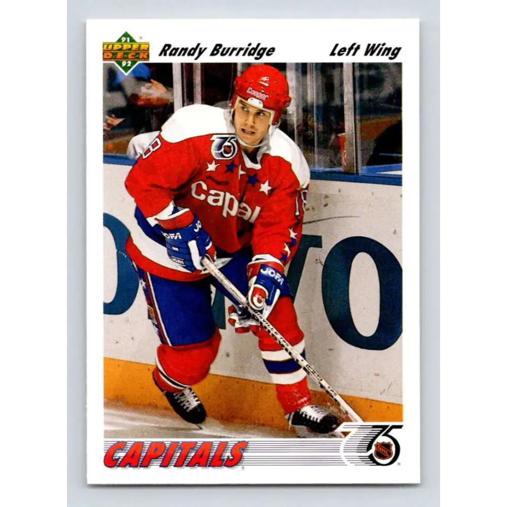 1991-92 Upper Deck #567 Randy Burridge NM-MT Washington Capitals Hockey Card  Image 1