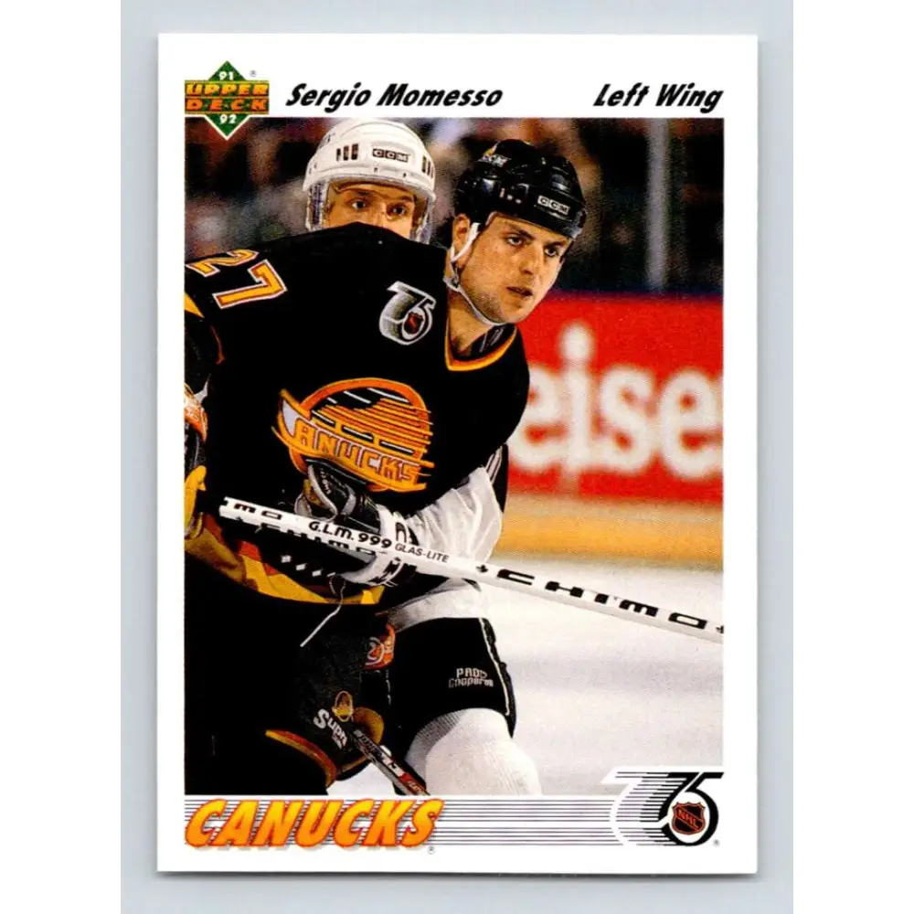 1991-92 Upper Deck #571 Sergio Momesso NM-MT Vancouver Canucks Hockey Card  Image 1
