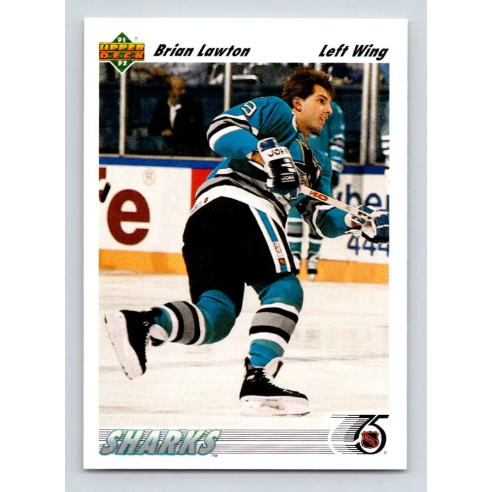 1991-92 Upper Deck #572 Brian Lawton NM-MT San Jose Sharks Hockey Card  Image 1