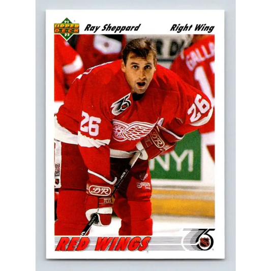 1991-92 Upper Deck #573 Ray Sheppard NM-MT Detroit Red Wings Hockey Card  Image 1