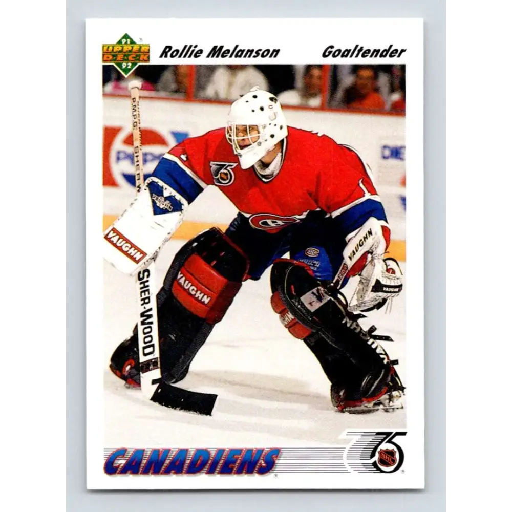 1991-92 Upper Deck #575 Rollie Melanson NM-MT Montreal Canadiens Hockey Card  Image 1