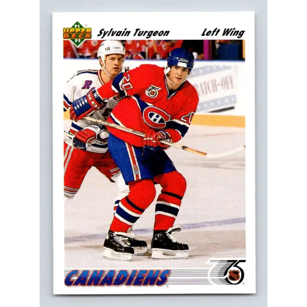 1991-92 Upper Deck #579 Sylvain Turgeon NM-MT Montreal Canadiens Hockey Card Image 1
