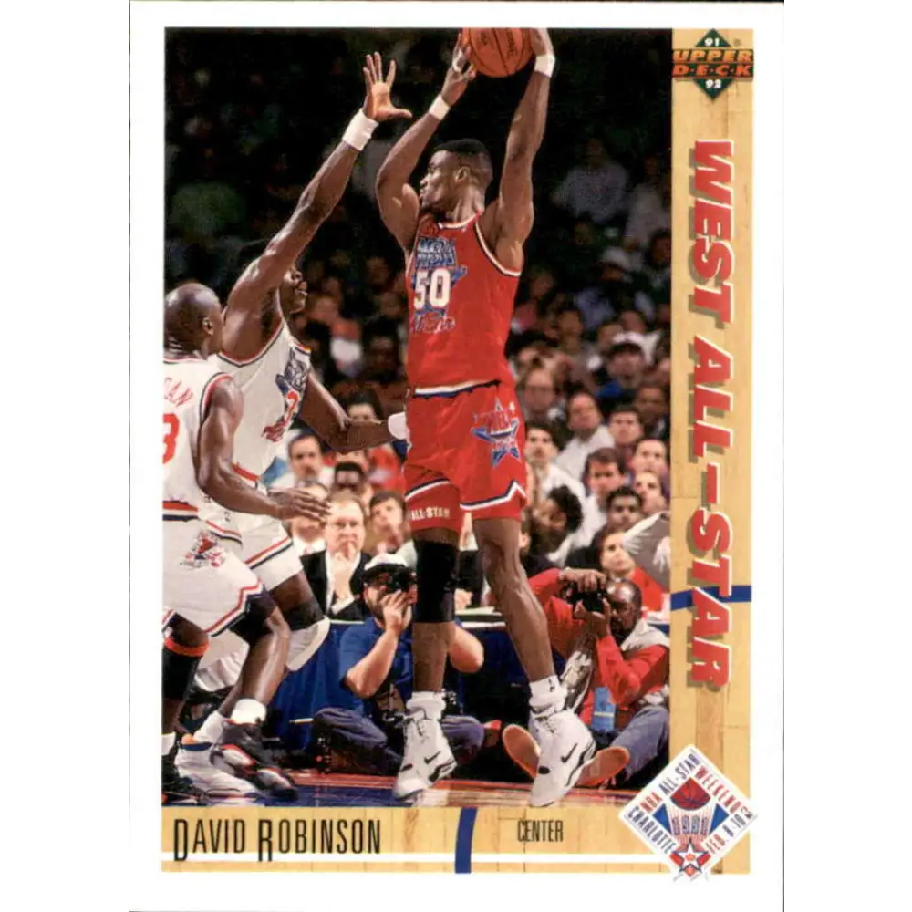 1991-92 Upper Deck #58 David Robinson AS NM-MT San Antonio Spurs Basketball Card Image 1