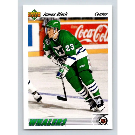 1991-92 Upper Deck #580 James Black NM-MT RC Rookie Hartford Whalers Hockey Card  Image 1
