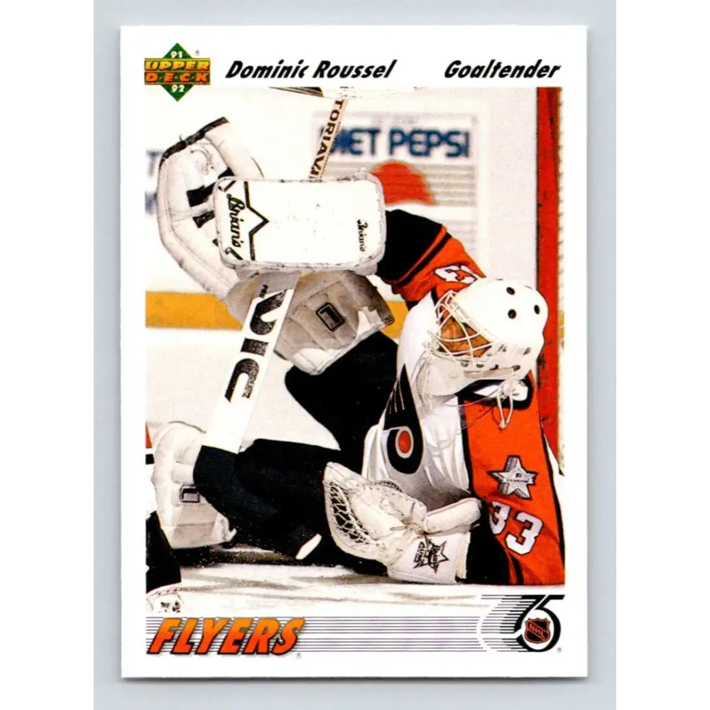 1991-92 Upper Deck #583 Dominic Roussel NM-MT RC Rookie Philadelphia Flyers Hockey Card  Image 1