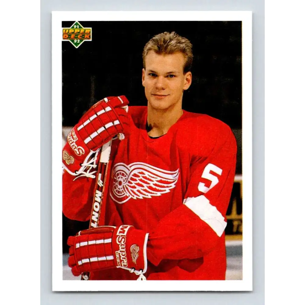 1991-92 Upper Deck #584 Nicklas Lidstrom NM-MT Detroit Red Wings Hockey Card  Image 1
