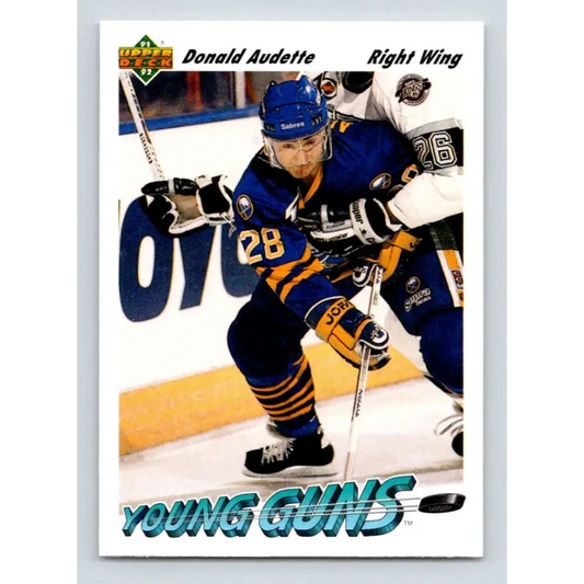 1991-92 Upper Deck #585 Donald Audette NM-MT Buffalo Sabres Hockey Card  Image 1