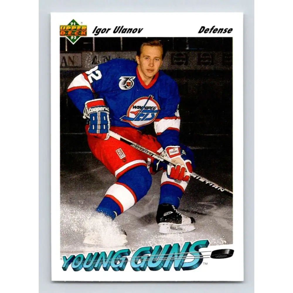 1991-92 Upper Deck #590 Igor Ulanov NM-MT RC Rookie Winnipeg Jets Hockey Card  Image 1