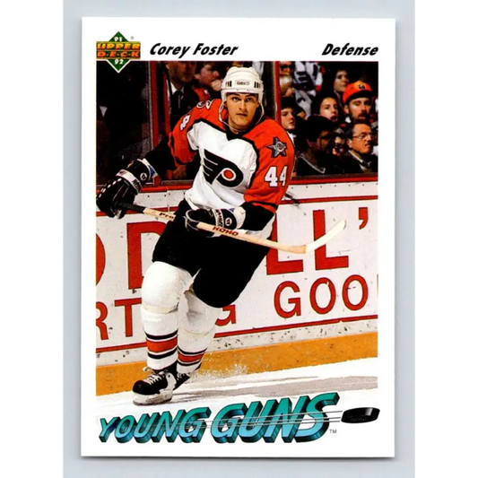 1991-92 Upper Deck #591 Corey Foster NM-MT RC Rookie Philadelphia Flyers Hockey Card Image 1