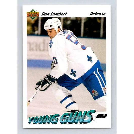 1991-92 Upper Deck #592 Dan Lambert NM-MT RC Rookie Quebec Nordiques Hockey Card  Image 1