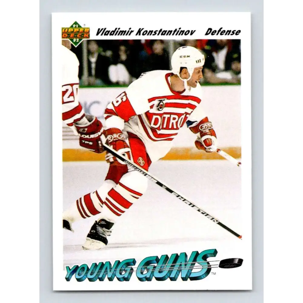 1991-92 Upper Deck #594 Vladimir Konstantinov NM-MT RC Rookie Detroit Red Wings Hockey Card Image 1