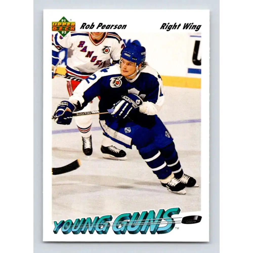 1991-92 Upper Deck #598 Rob Pearson NM-MT RC Rookie Toronto Maple Leafs Hockey Card  Image 1