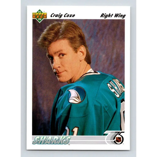 1991-92 Upper Deck #60 Craig Coxe NM-MT Hockey Card Image 1
