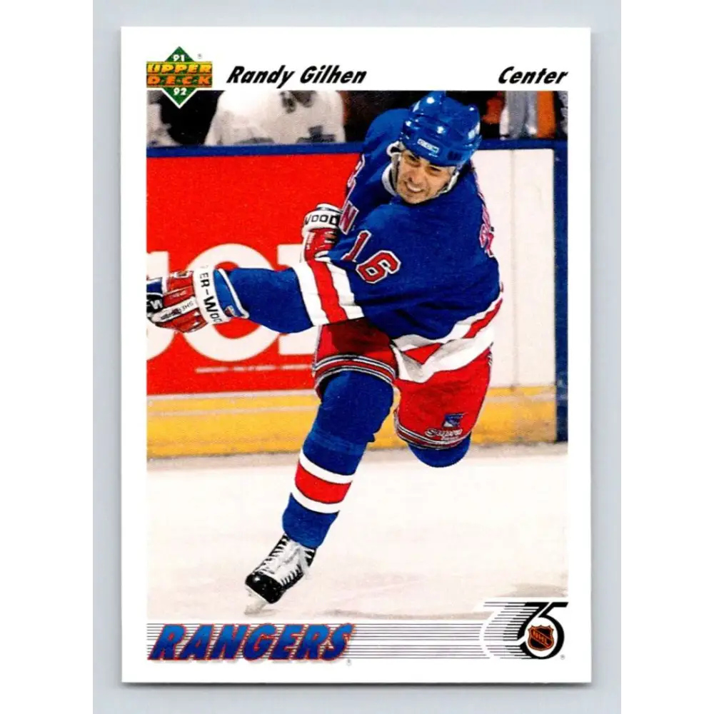 1991-92 Upper Deck #603 Randy Gilhen NM-MT New York Rangers Hockey Card  Image 1