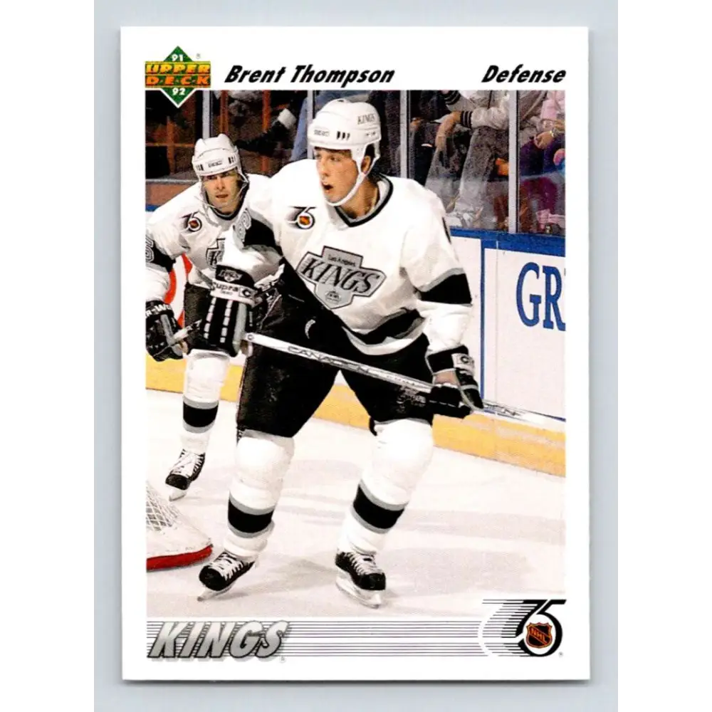 1991-92 Upper Deck #608 Brent Thompson NM-MT RC Rookie Los Angeles Kings Hockey Card  Image 1
