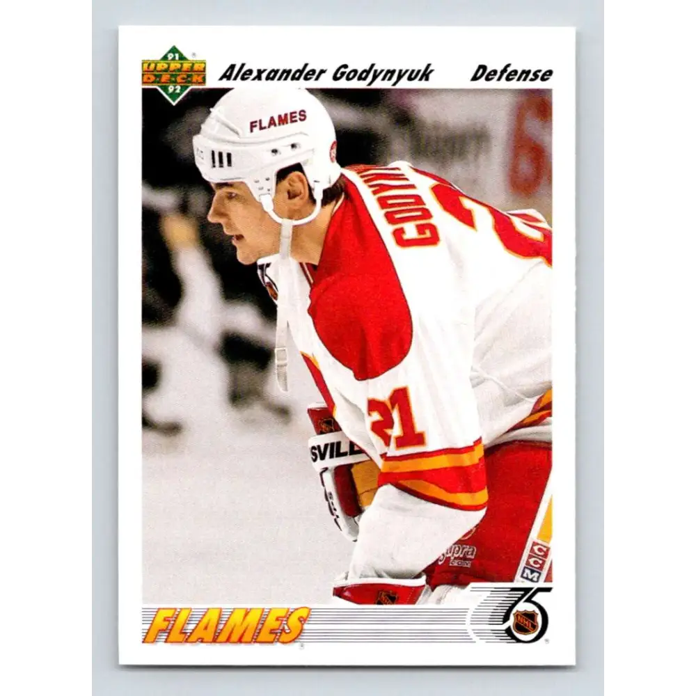 1991-92 Upper Deck #609 Alexander Godynyuk NM-MT Calgary Flames Hockey Card  Image 1