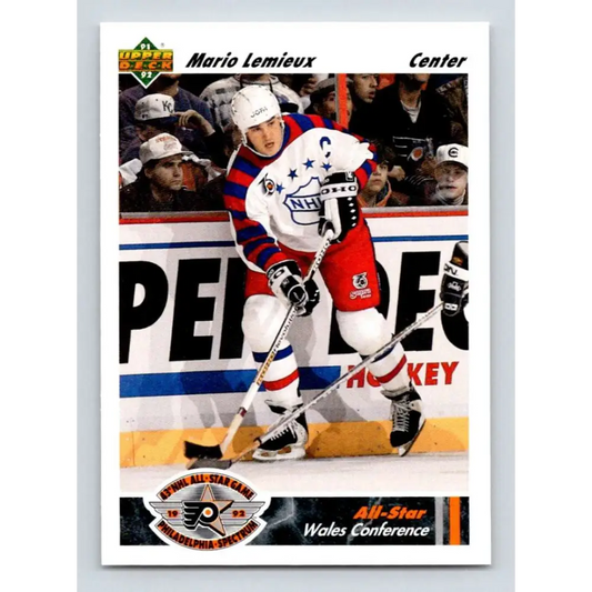 1991-92 Upper Deck #611 Mario Lemieux NM-MT Pittsburgh Penguins Hockey Card  Image 1