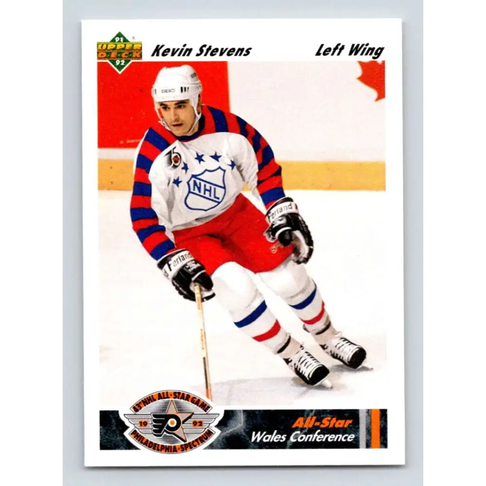 1991-92 Upper Deck #613 Kevin Stevens AS NM-MT Pittsburgh Penguins Hockey Card Image 1