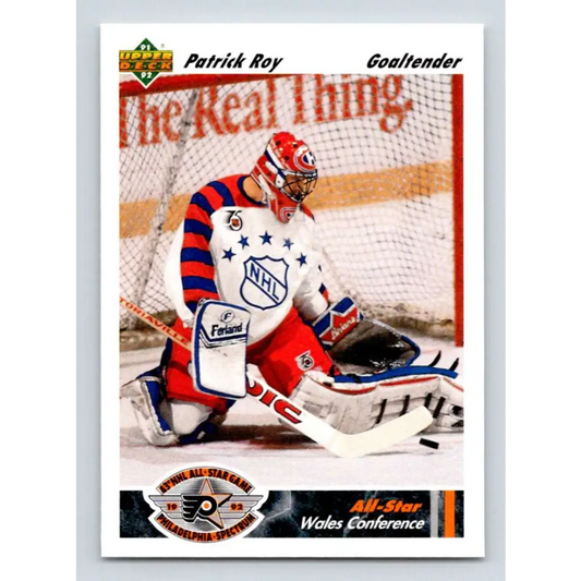 1991-92 Upper Deck #614 Patrick Roy AS NM-MT Montreal Canadiens Hockey Card Image 1