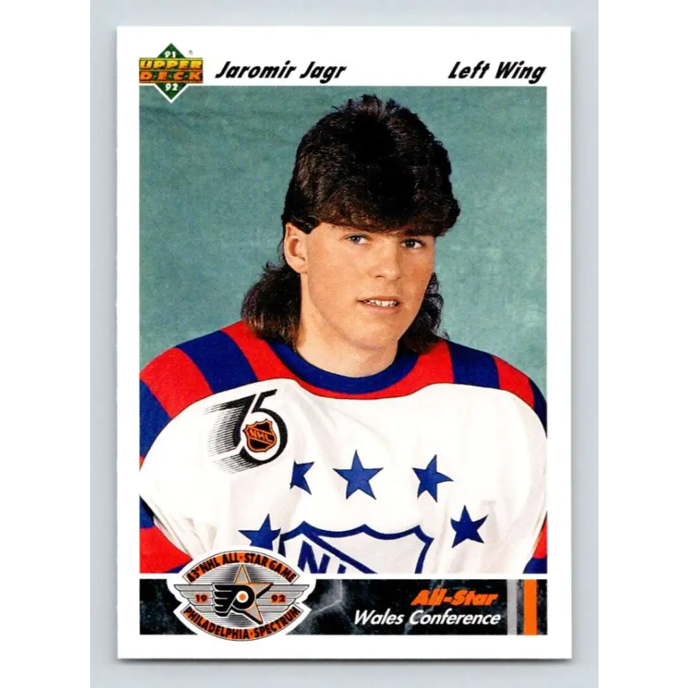 1991-92 Upper Deck #617 Jaromir Jagr AS NM-MT Pittsburgh Penguins Hockey Card Image 1