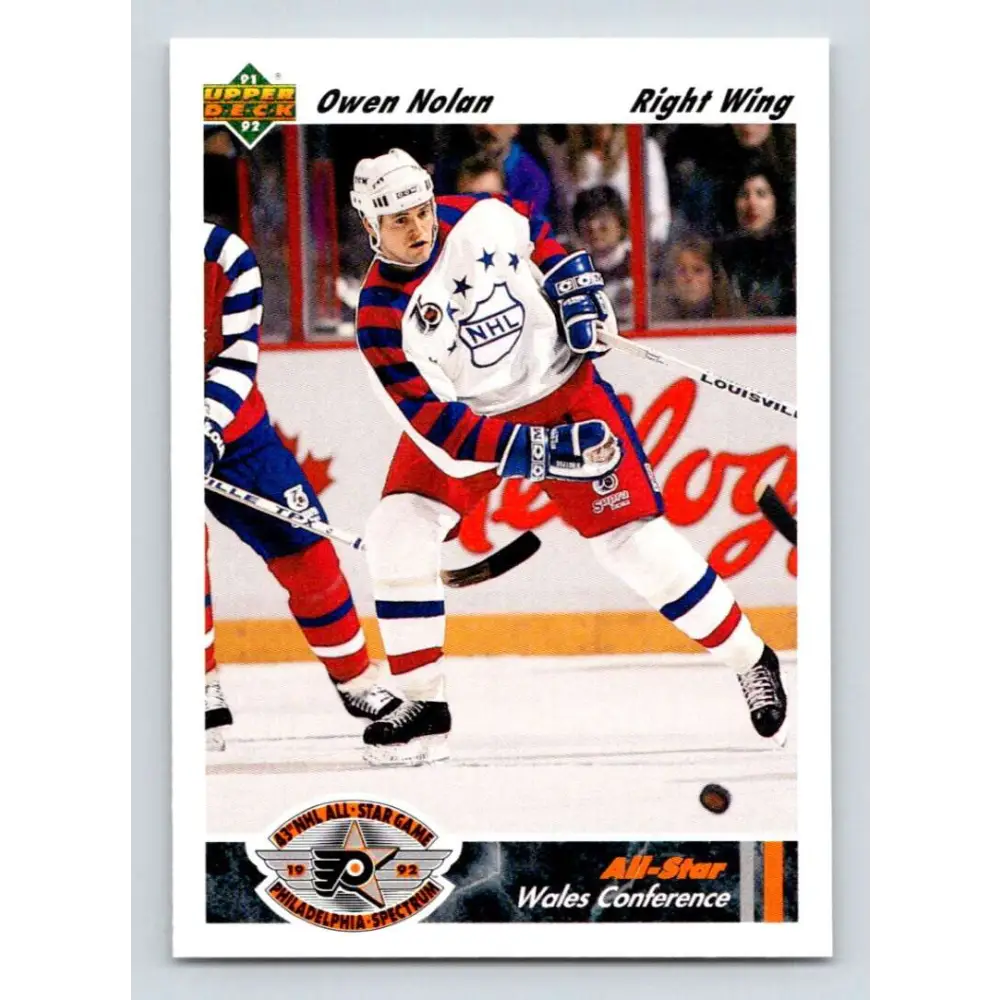 1991-92 Upper Deck #619 Owen Nolan NM-MT Quebec Nordiques Hockey Card  Image 1