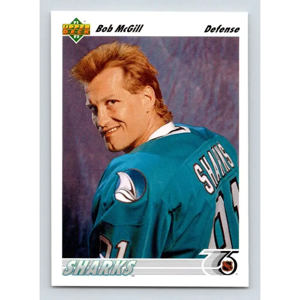 1991-92 Upper Deck #62 Bob McGill NM-MT Hockey Card Image 1