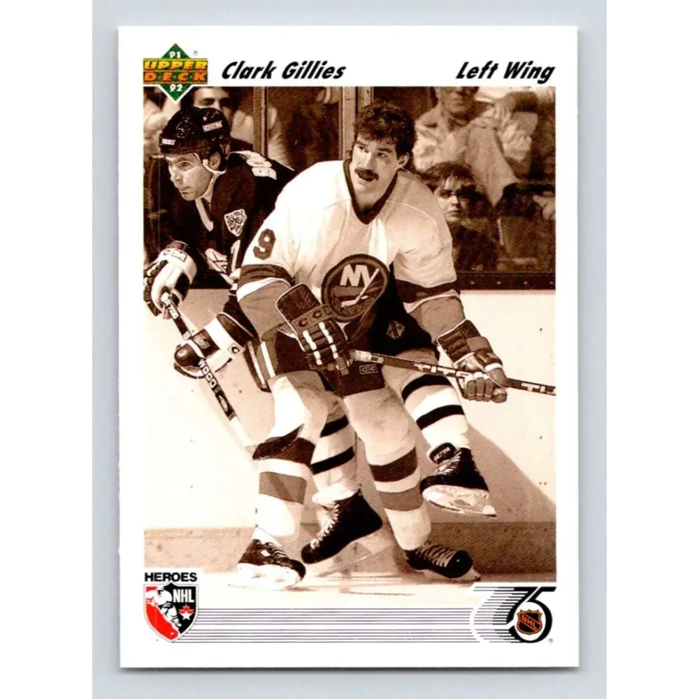 1991-92 Upper Deck #640 Clark Gillies NM-MT Hockey Card  Image 1