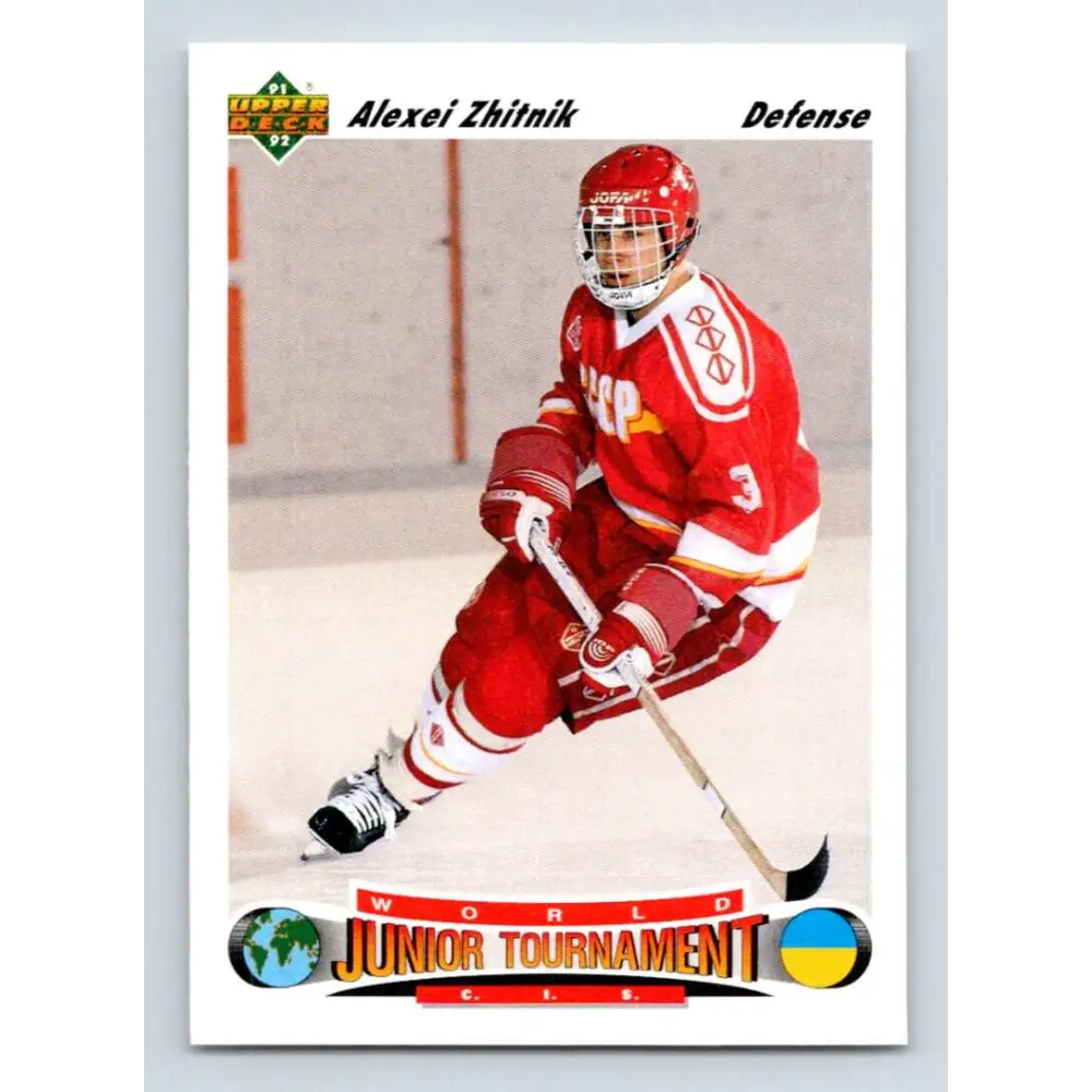 1991-92 Upper Deck #660 Alexei Zhitnik NM-MT RC Rookie Hockey Card  Image 1