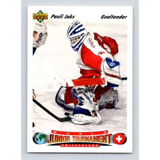 1991-92 Upper Deck #663 Pauli Jaks NM-MT RC Rookie Hockey Card  Image 1