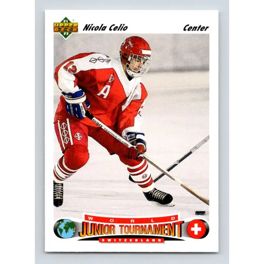 1991-92 Upper Deck #665 Nicola Celio NM-MT RC Rookie Hockey Card  Image 1