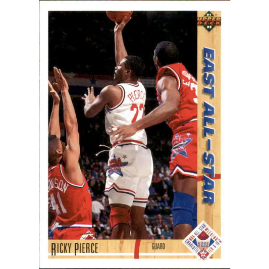 1991-92 Upper Deck #67 Ricky Pierce AS NM-MT Seattle SuperSonics Basketball Card Image 1