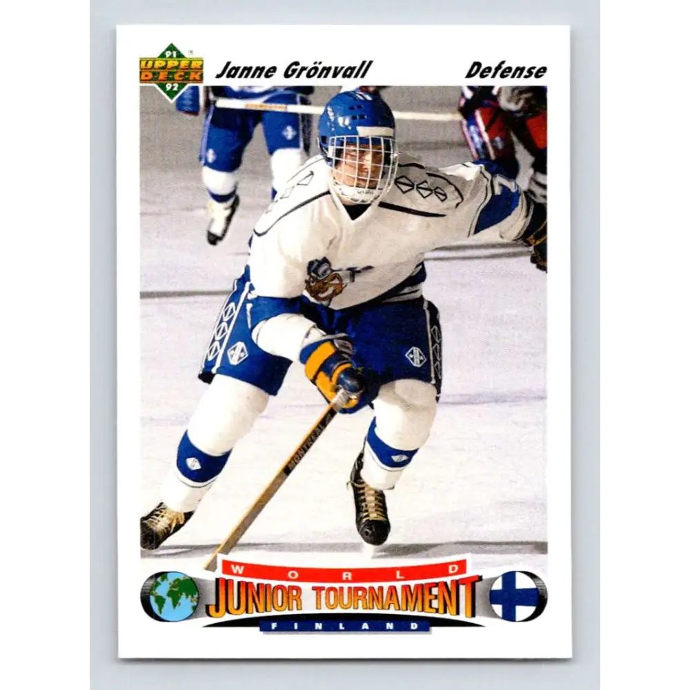 1991-92 Upper Deck #672 Janne Gronvall NM-MT RC Rookie Hockey Card  Image 1