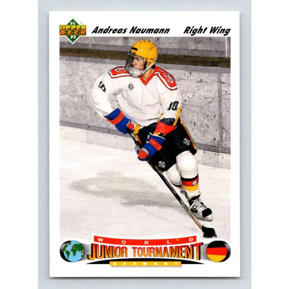 1991-92 Upper Deck #678 Andreas Naumann NM-MT RC Rookie Hockey Card Image 1
