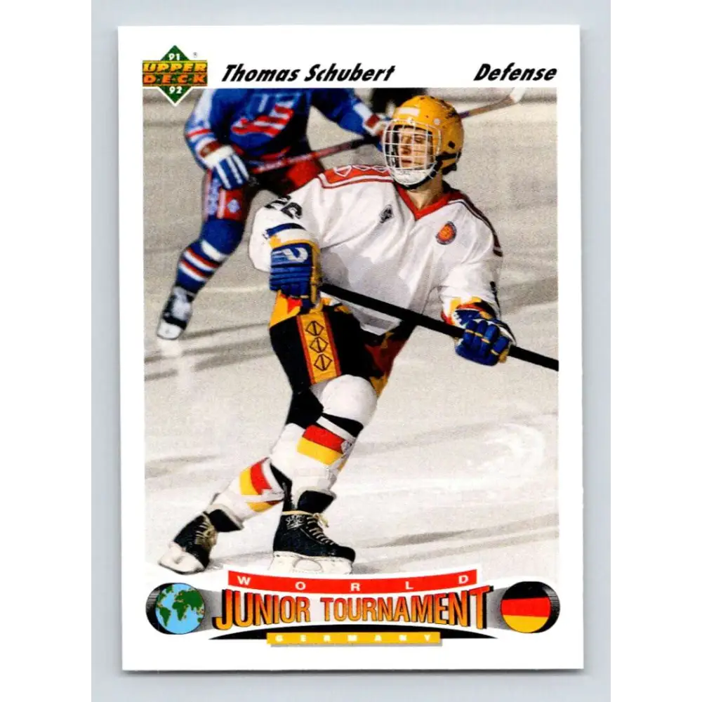 1991-92 Upper Deck #681 Thomas Schubert NM-MT RC Rookie Hockey Card  Image 1