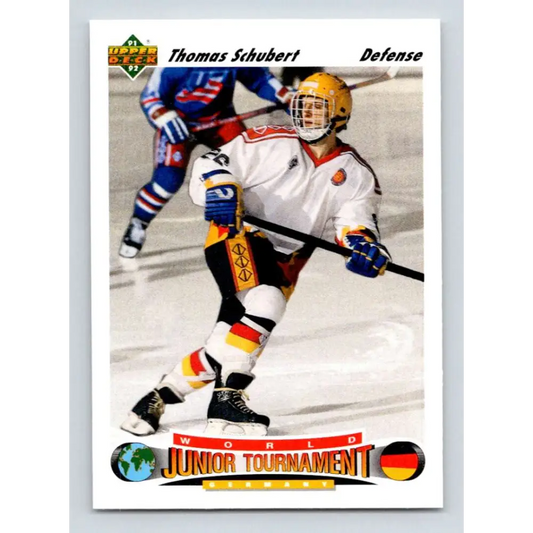 1991-92 Upper Deck #681 Thomas Schubert NM-MT RC Rookie Hockey Card  Image 1