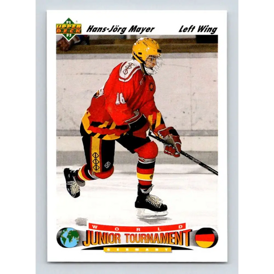 1991-92 Upper Deck #682 Hans-Jorg Mayer NM-MT RC Rookie Hockey Card  Image 1