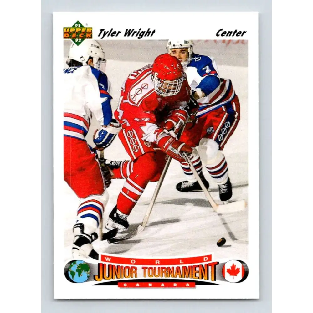 1991-92 Upper Deck #686 Tyler Wright NM-MT RC Rookie Hockey Card Image 1