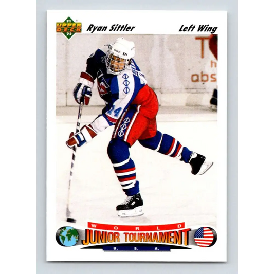 1991-92 Upper Deck #695 Ryan Sittler NM-MT RC Rookie Hockey Card  Image 1