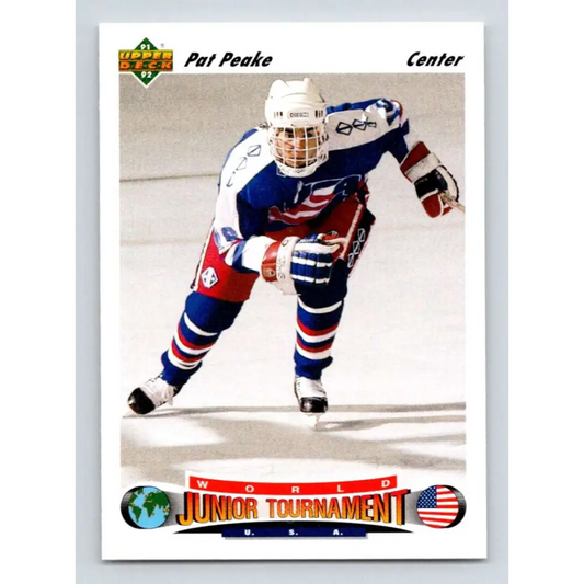 1991-92 Upper Deck #697 Pat Peake NM-MT RC Rookie Hockey Card  Image 1